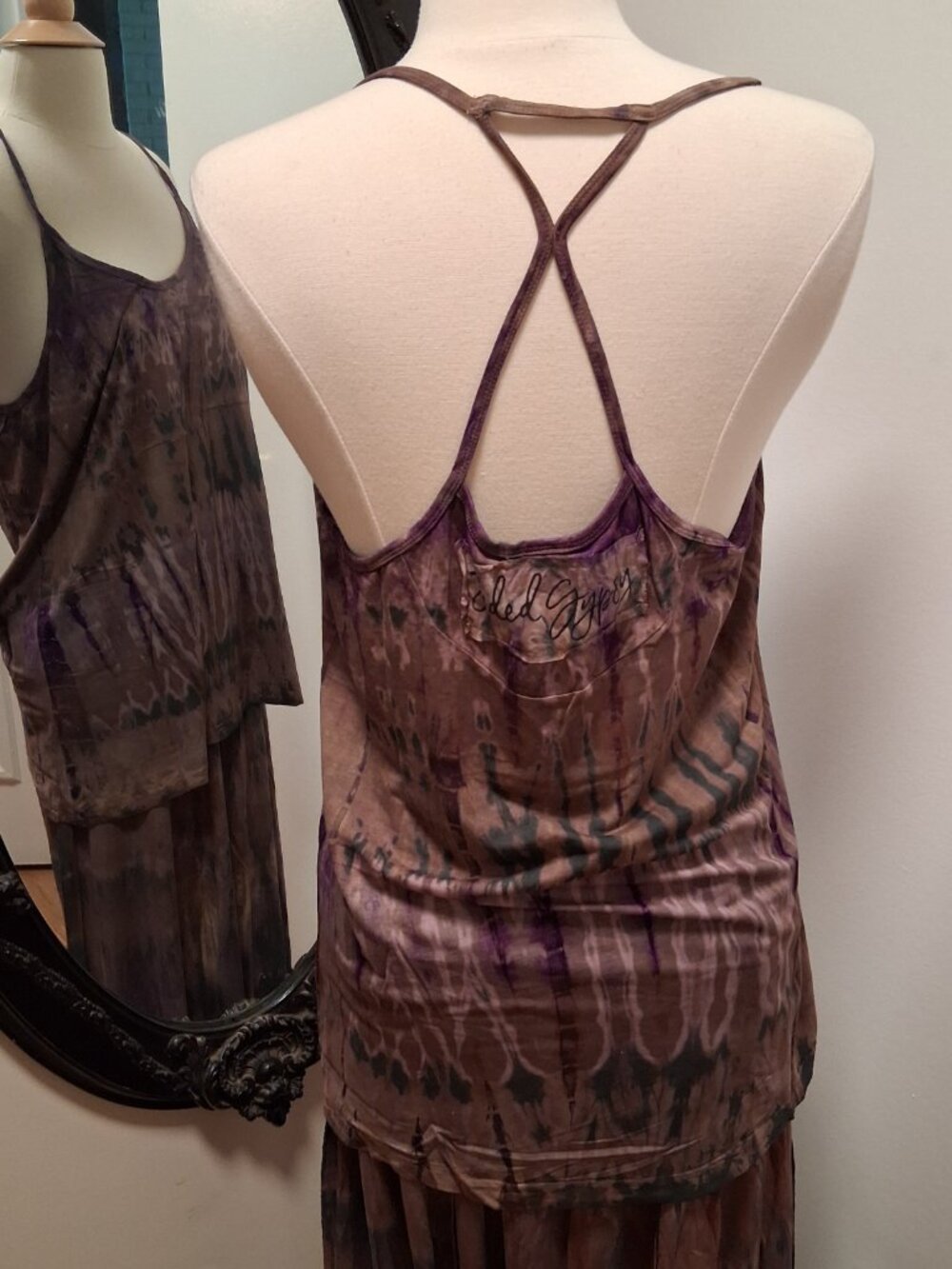 Jaded Gypsy Tie Dye Boho Skirt & Tank Top Set sz Lg/XL NWT  /B3 - Picture 8 of 11